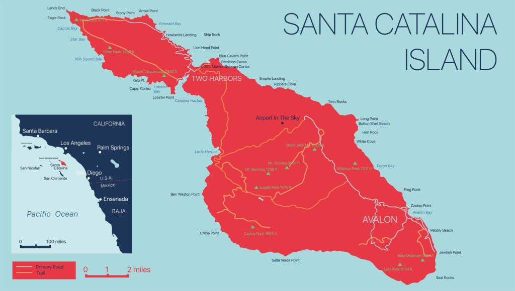 Amazing Catalina Island Romance Package - Catalina Island Map